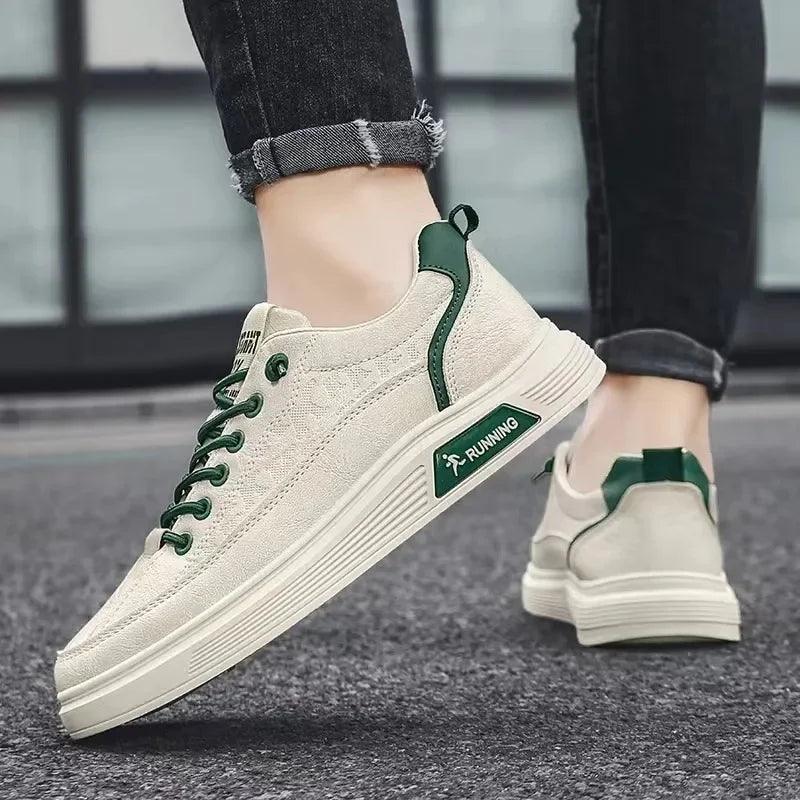 Tênis Casual Masculino de Couro PU com Conforto e Estilo