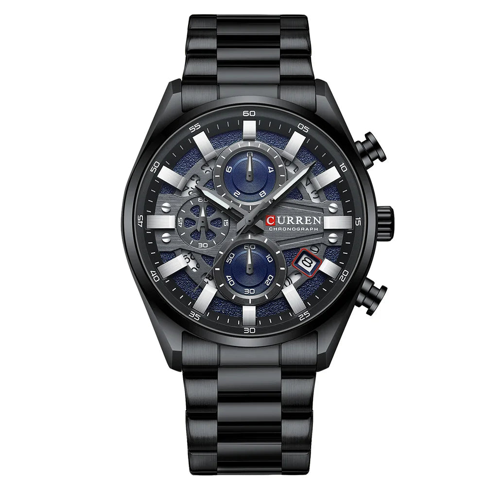 Relógio Masculino Quartzo com Cronógrafo Luxury by Loja Bruna Modas