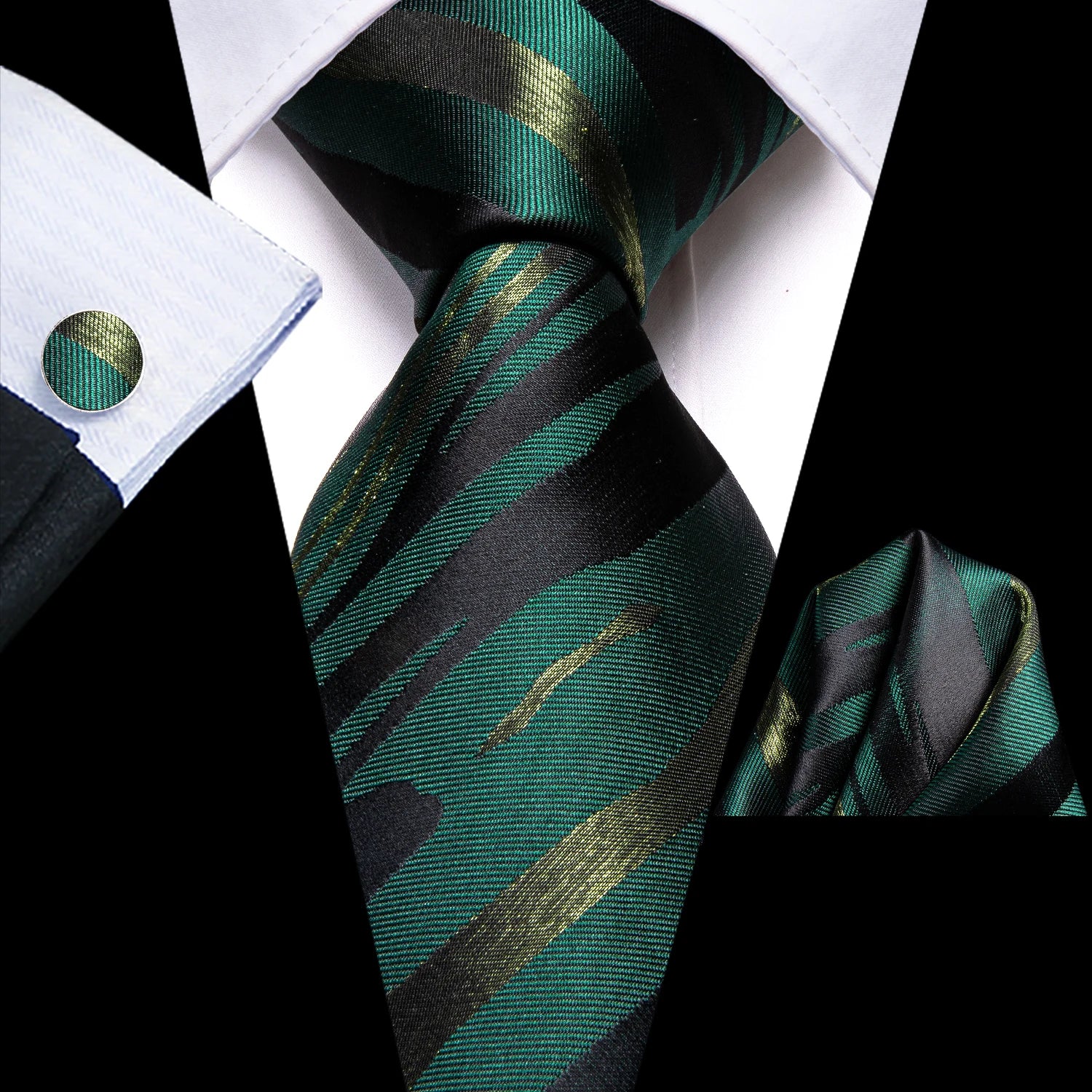 Kit de Gravata Masculina com Lenço Basilicata