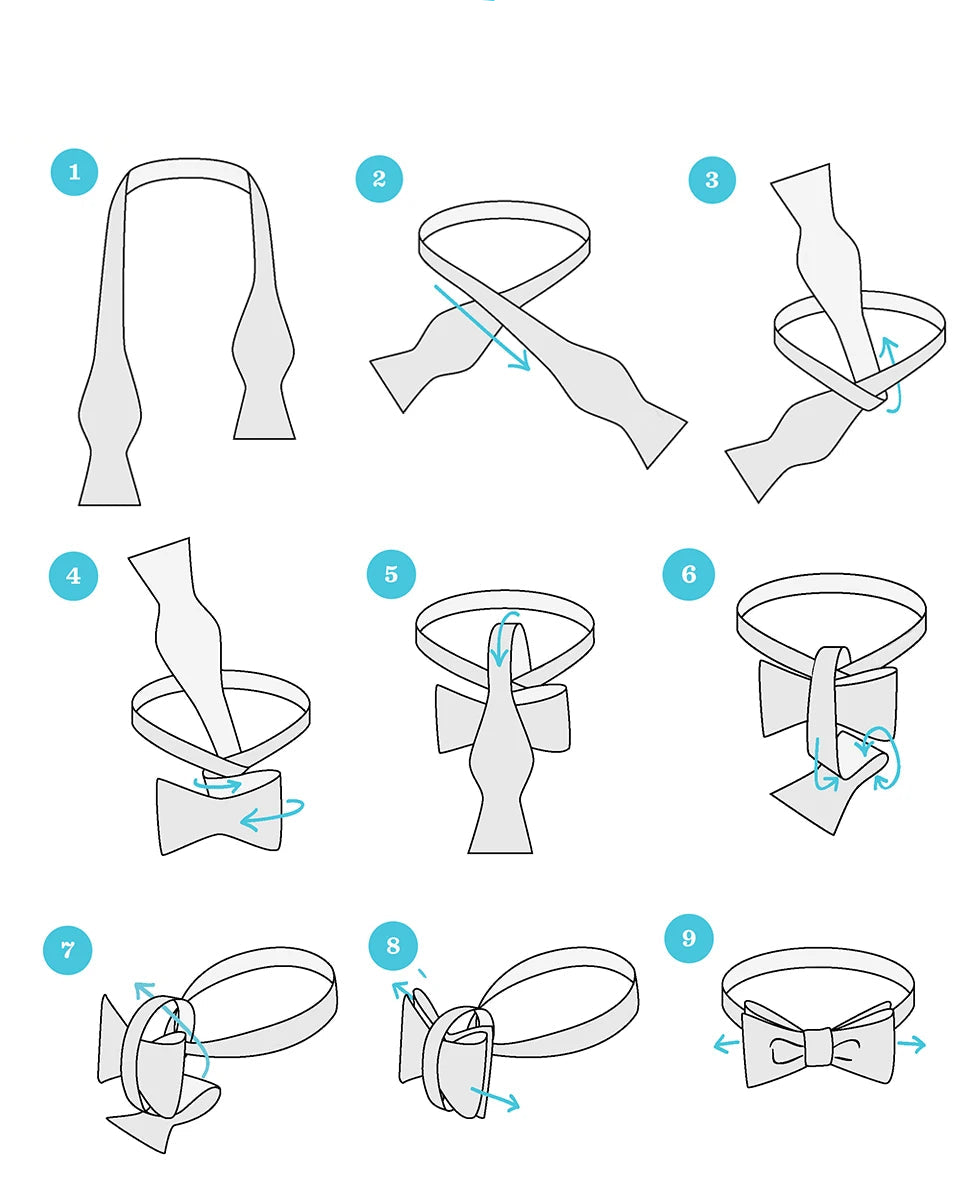 Kit de Gravata Borboleta de Seda Jacquard