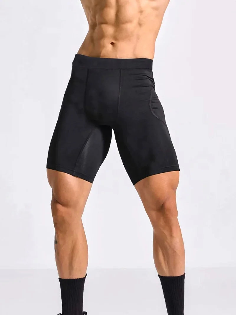 Short Masculino Elástico de Musculação e Corrida com Compressão