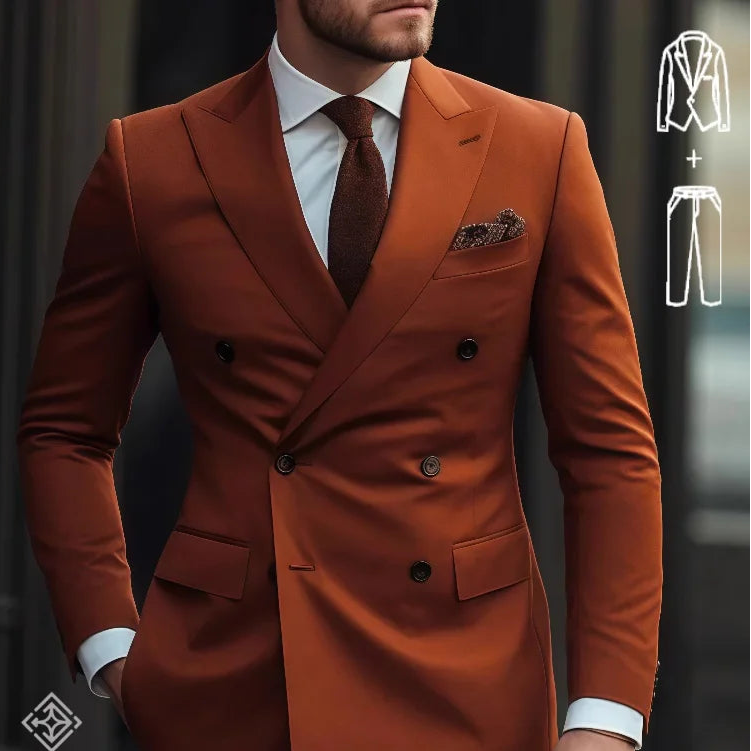 Terno Masculino 2 Peças com Abotoamento Duplo