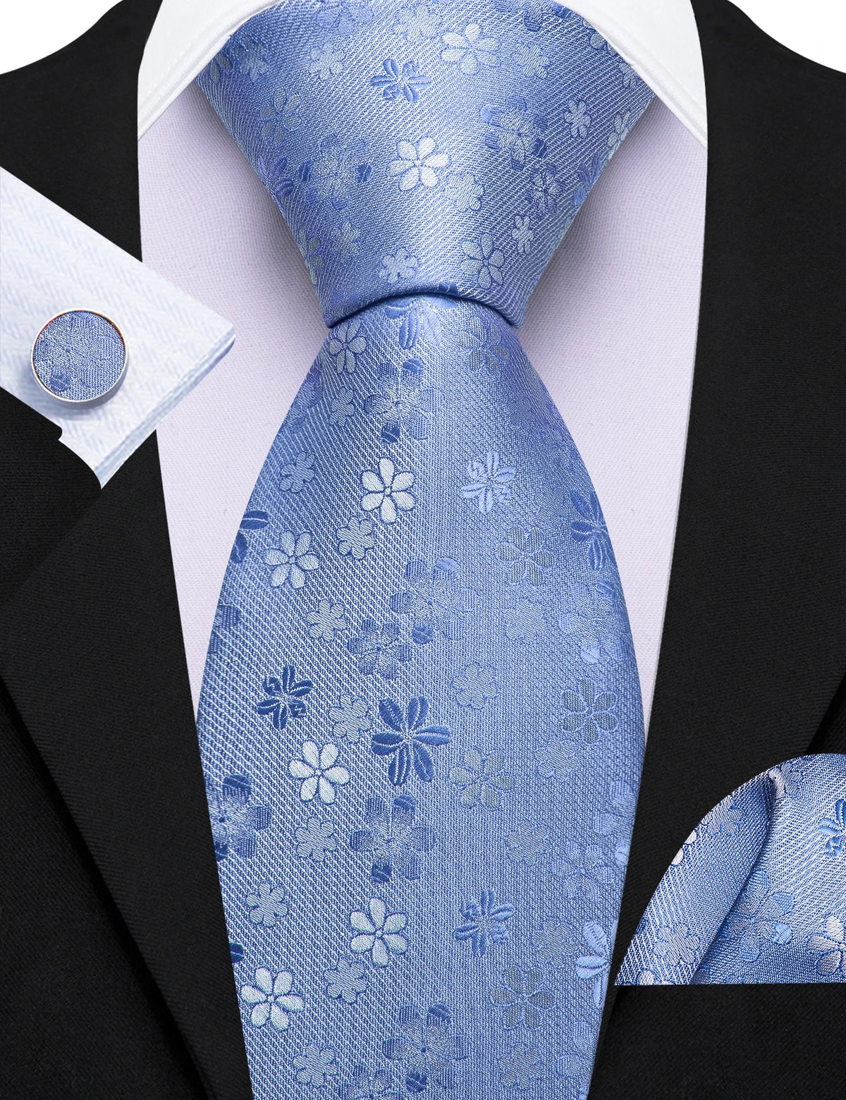 Gravata Masculina de Luxo com Estampa Floral