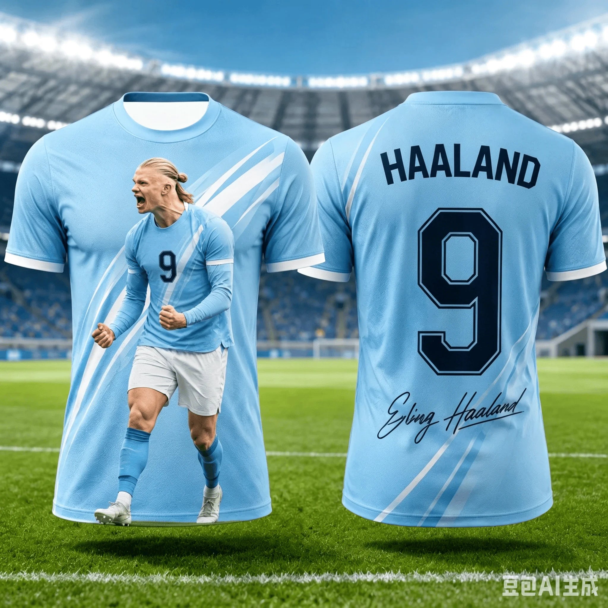 Camisa Masculina T-Shirt com Estampa 3D Halaand
