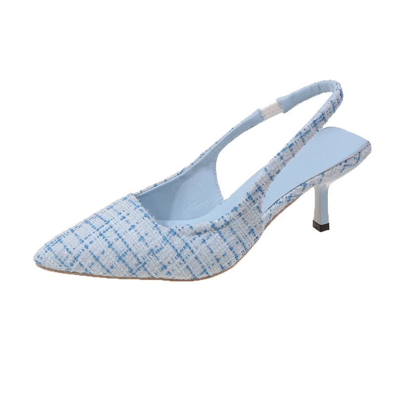 Sapato Feminino Slingback Salto Alto de Luxo by Loja Bruna Modas