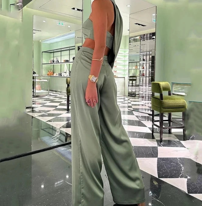 Conjunto Feminino Calça e Camisa Halter