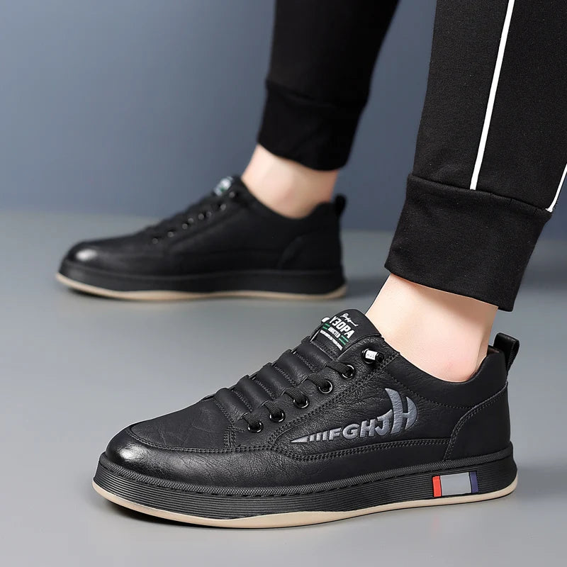 Sapato Masculino Casual de Couro PU Antiderrapante by Loja Bruna Modas