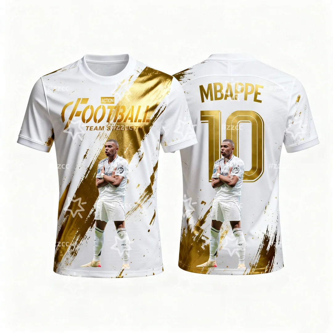 Camisa Masculina Esportiva T-Shirt com Estampa 3D e Secagem Rápida