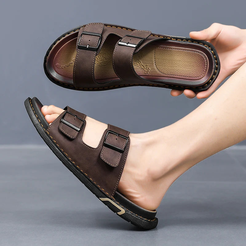 Sandália Masculina com Fivela Caldrava