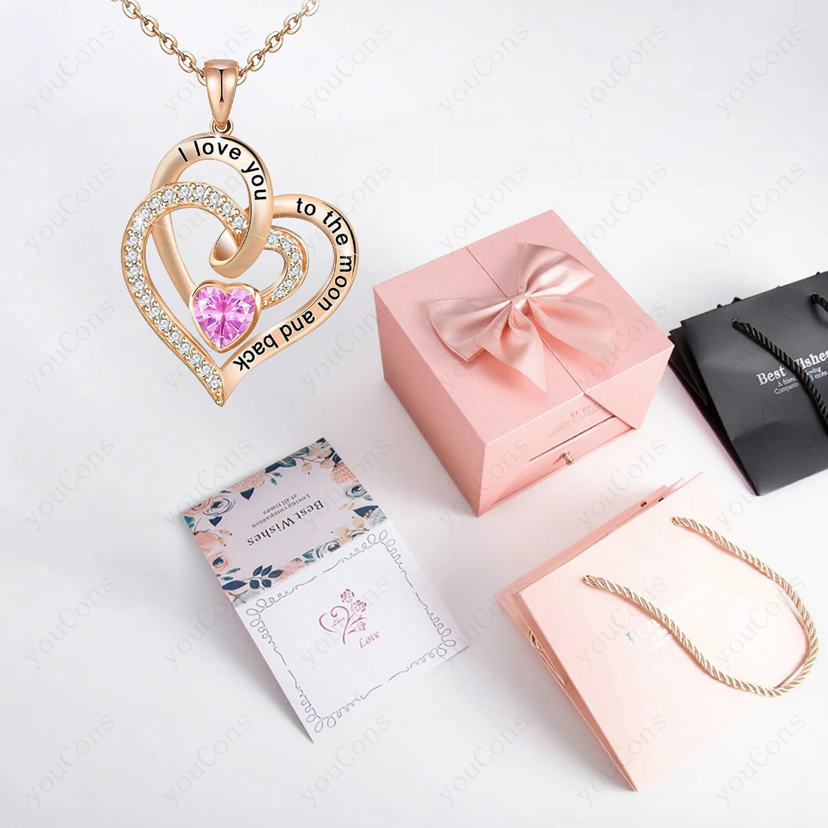Colar Feminino Romântico Laço de Rosas