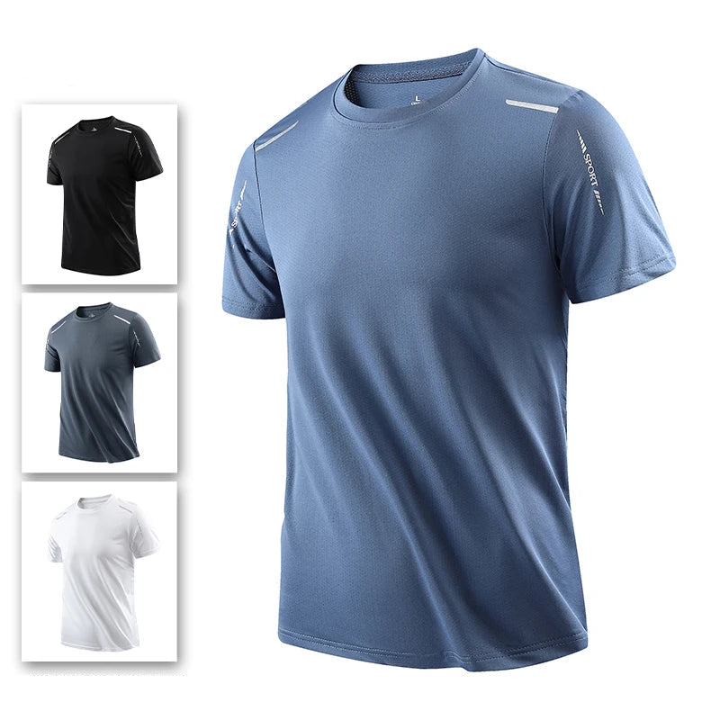 Camisa Masculina Fitness De Secagem Rápida Respirável