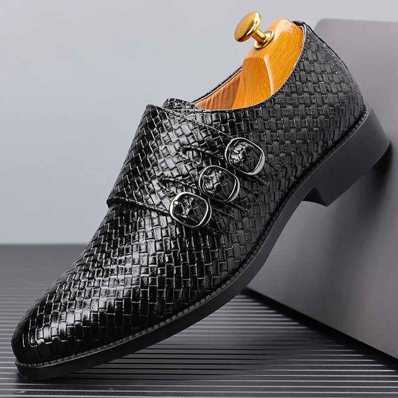 Sapato Social Masculino de Luxo Estilo Italiano com Fivela de Metal by Loja Bruna Modas