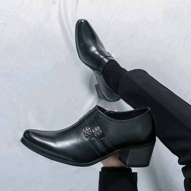 Sapato Masculino Clássico com Salto Alto 5,5cm