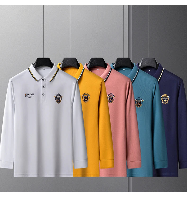 Camisa Polo Masculina Manga Comprida