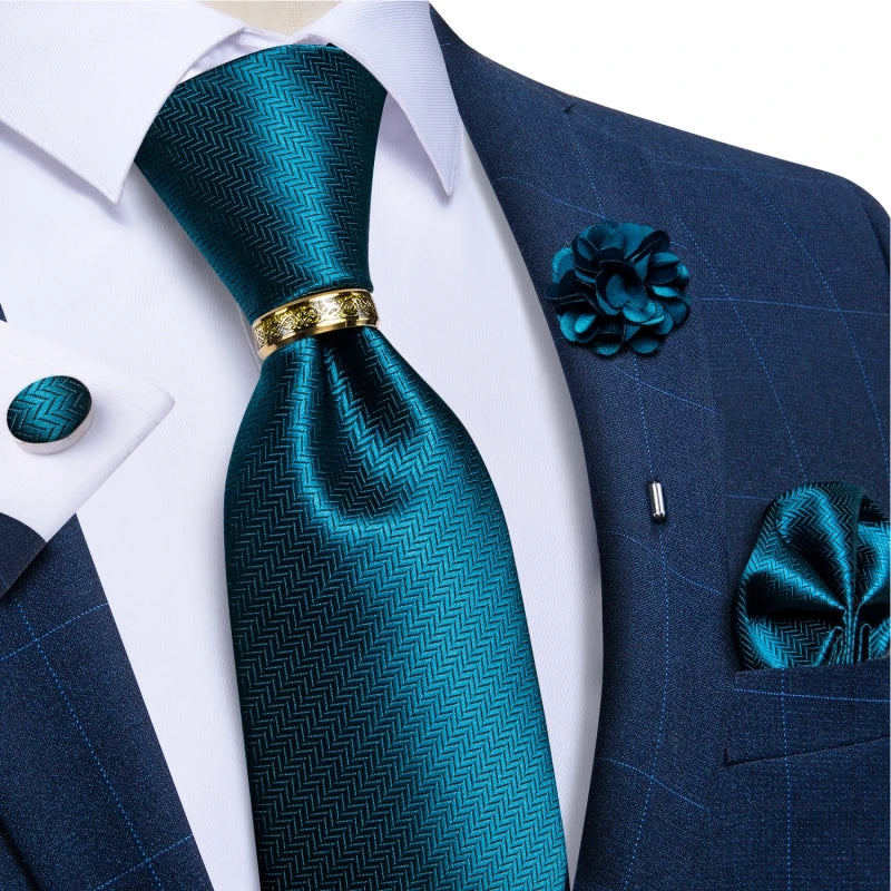 Gravata Masculina de Luxo 8cm com Acessórios