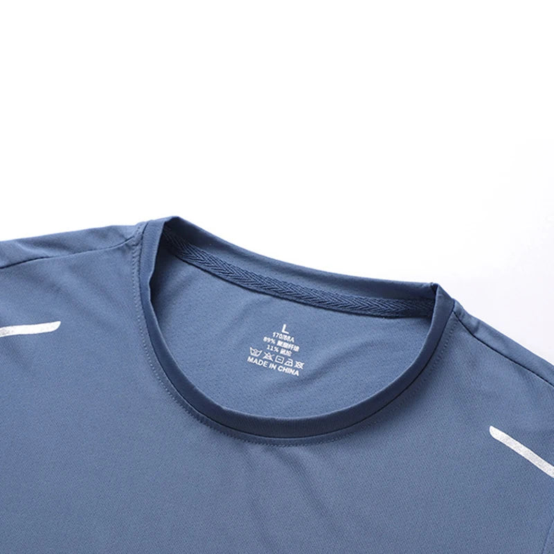 Camisa Masculina Fitness De Secagem Rápida Respirável