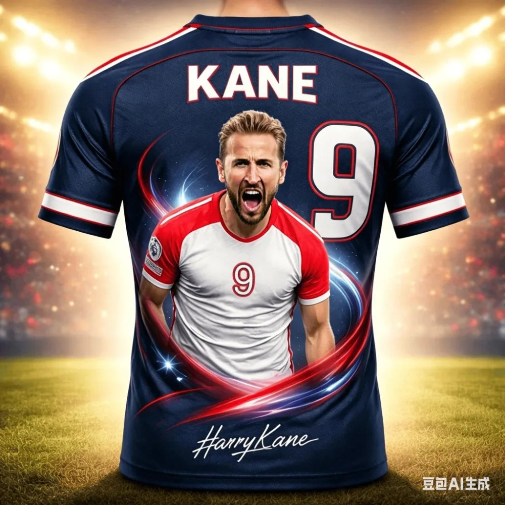 Camisa Masculina T-Shirt Com Estampa 3D Harry Kane