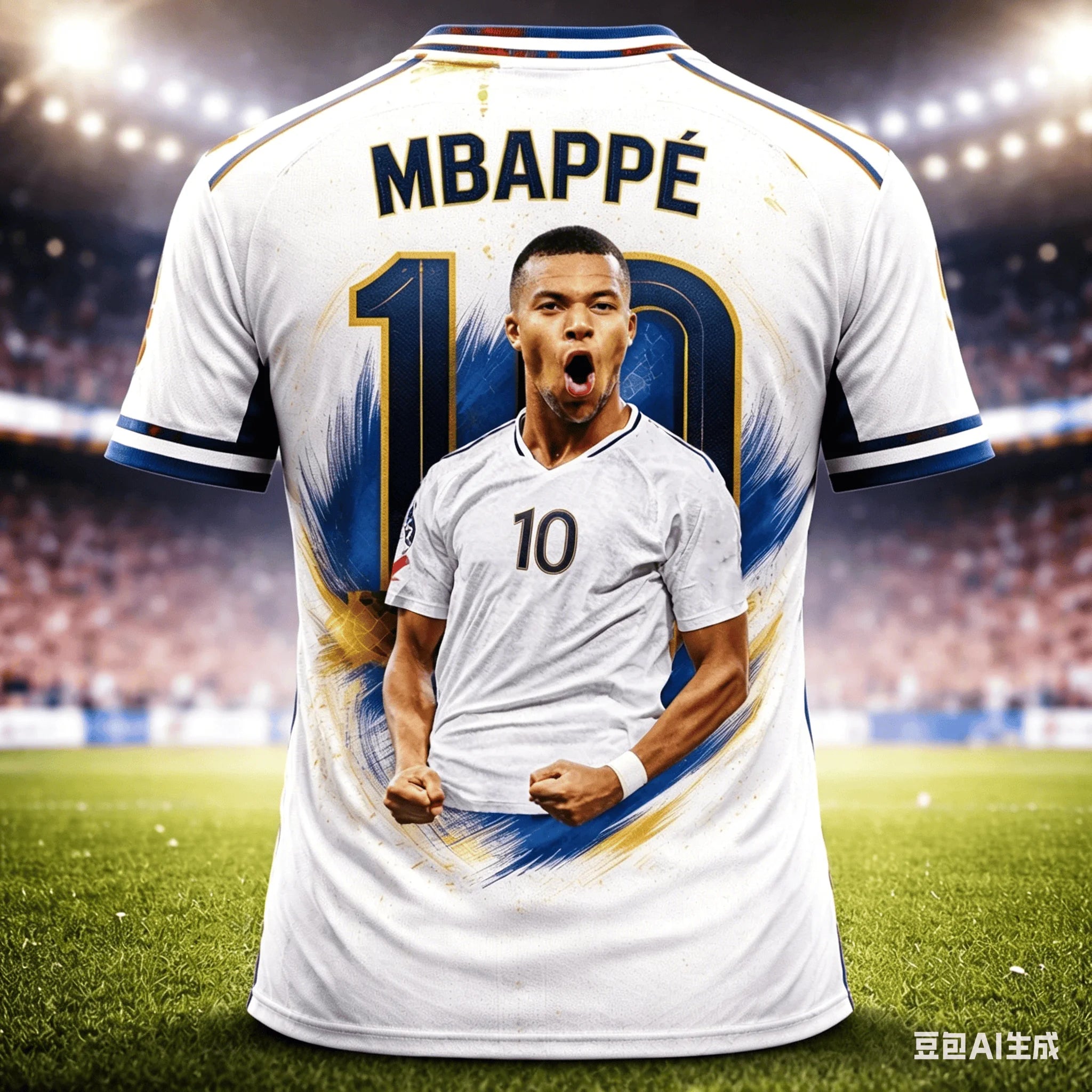 Camisa Masculina Sportwear com Estampa 3d Superestrela Mbappé