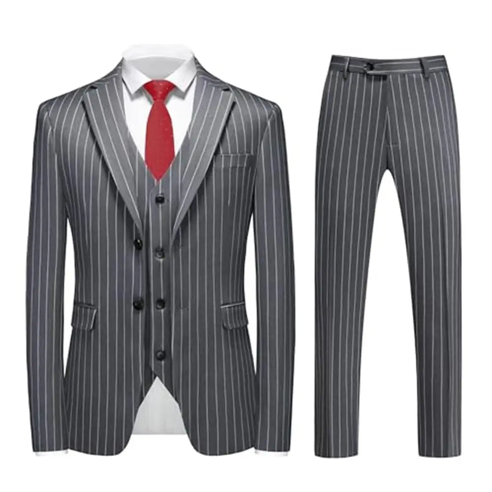 Terno Masculino Slim Listrado 3 Peças Altavero
