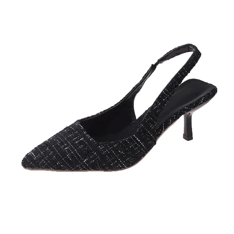Sapato Feminino Slingback Salto Alto de Luxo by Loja Bruna Modas