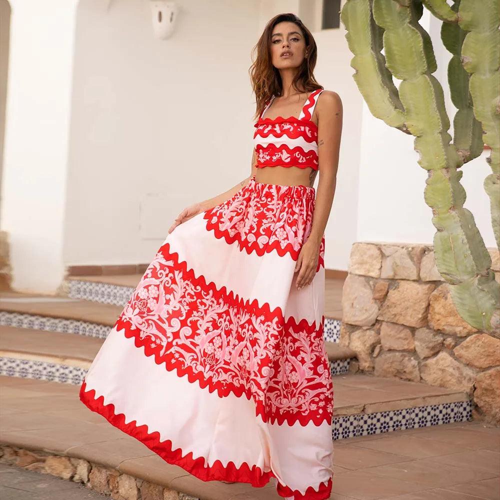 Saia e Bíquini Estampados Flaxmaker - Beleza e Conforto