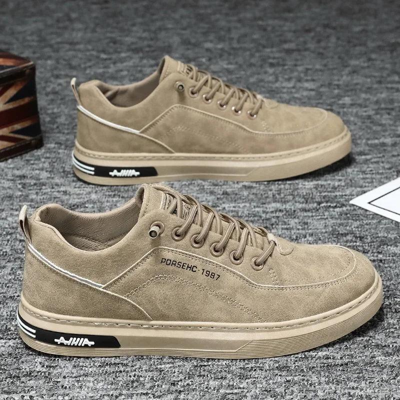 Tênis Masculino Casual de Couro PU