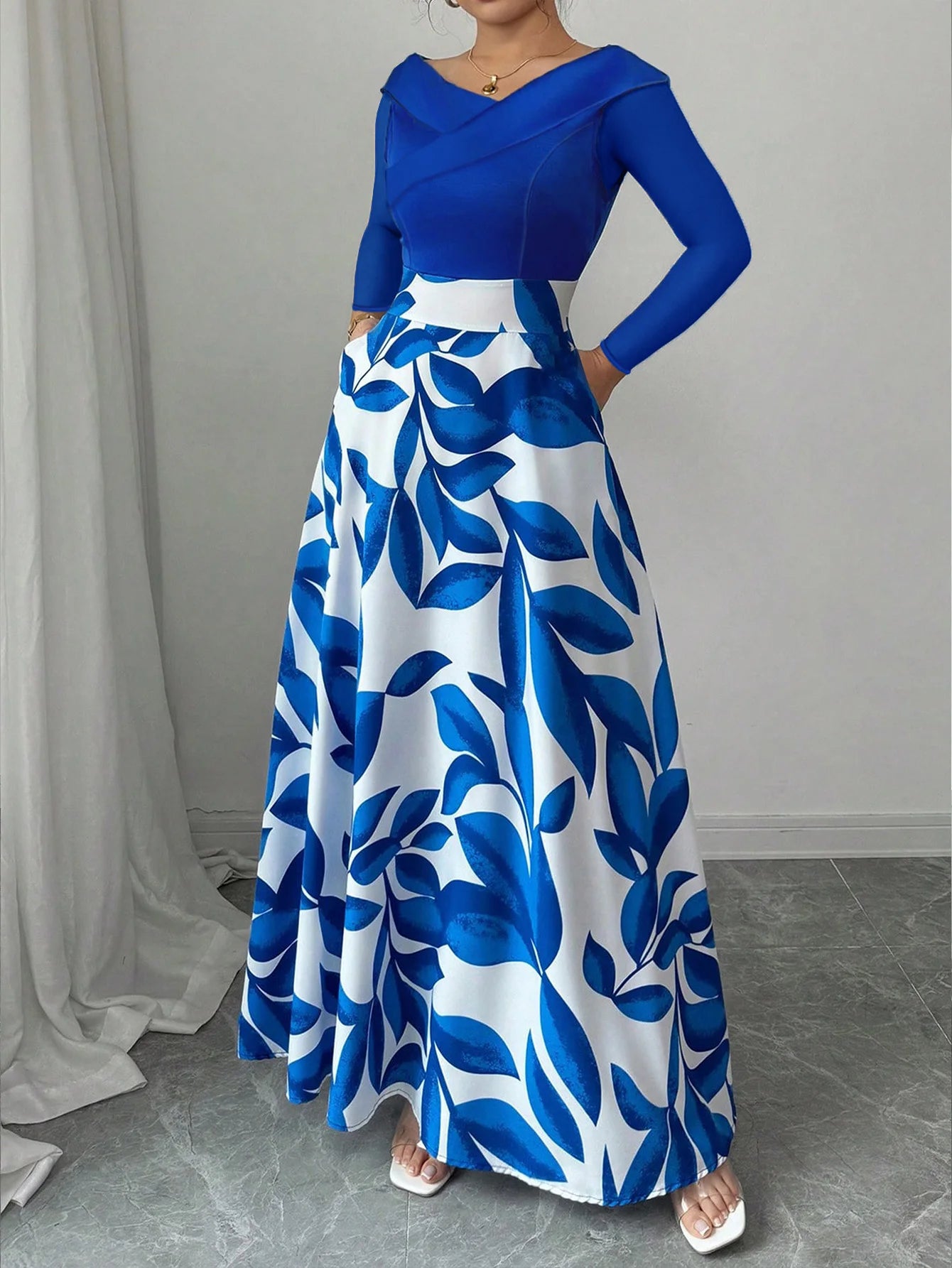 Vestido Longo Feminino com Estampa Floral by Loja Bruna Modas