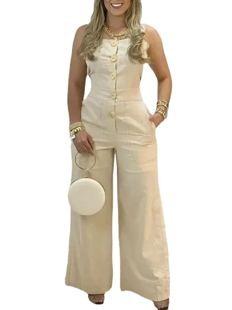 Macacão Feminino Sem Mangas Ella