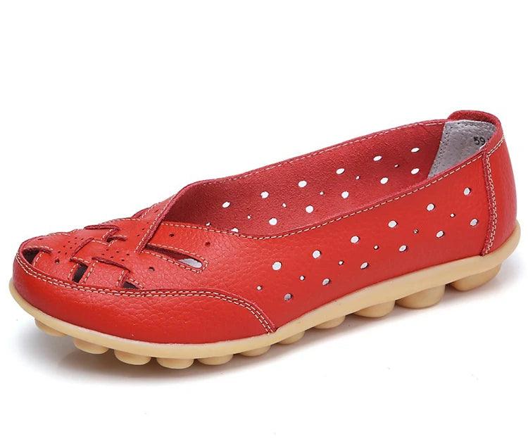Mocassim Feminino Liora em Couro Rachado