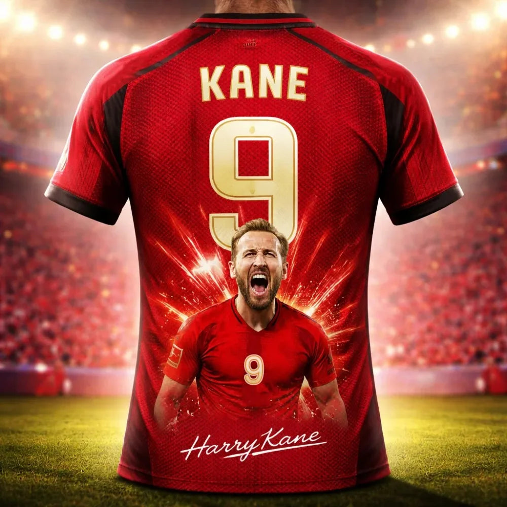 Camisa Masculina Esportiva com Estampa 3D Harry Kane