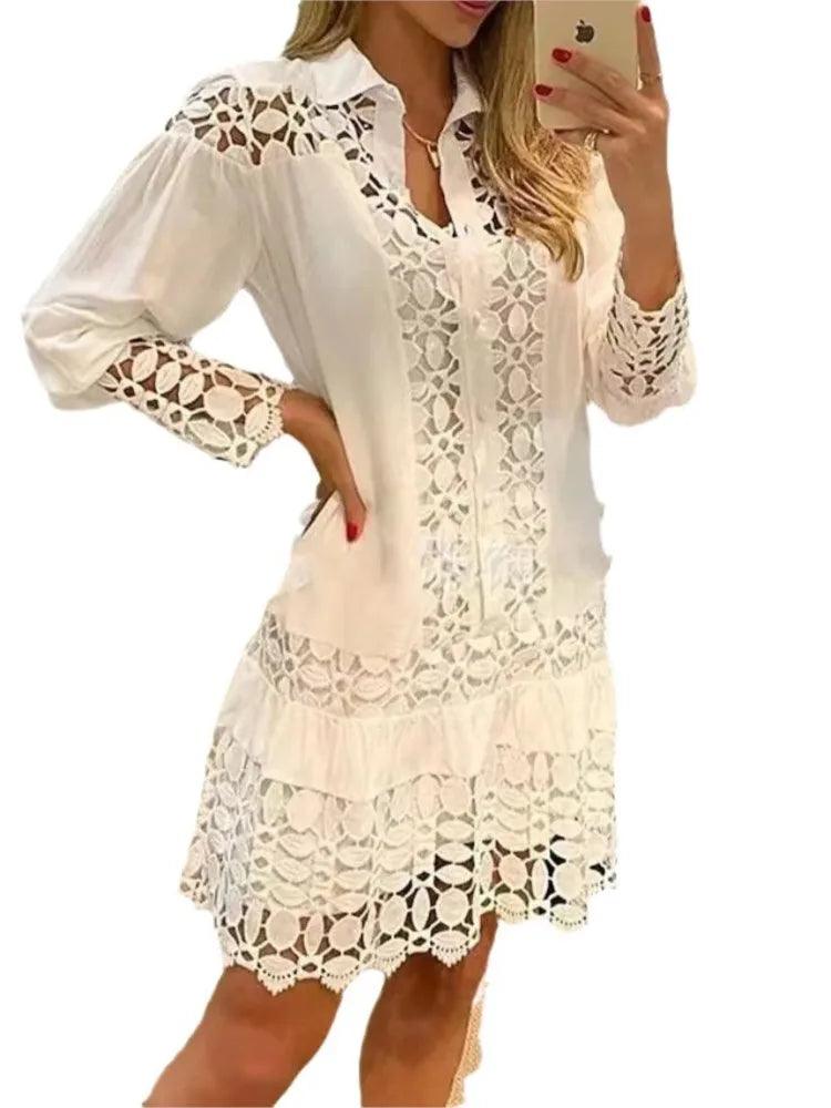 Vestido Feminino de Renda Menina Dona