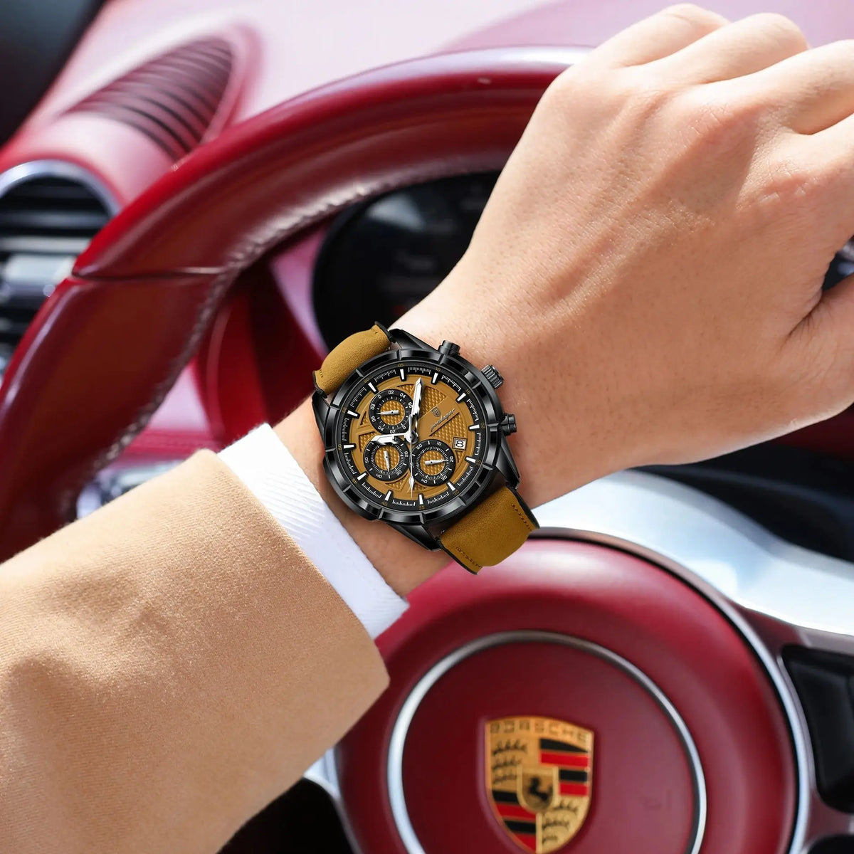 Relógio Masculino Vintage Noir Chrono
