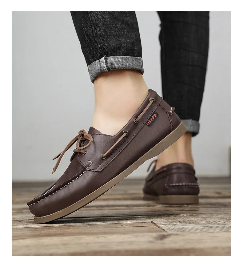 Sapato Masculino Casual Luxo de Couro Genuíno