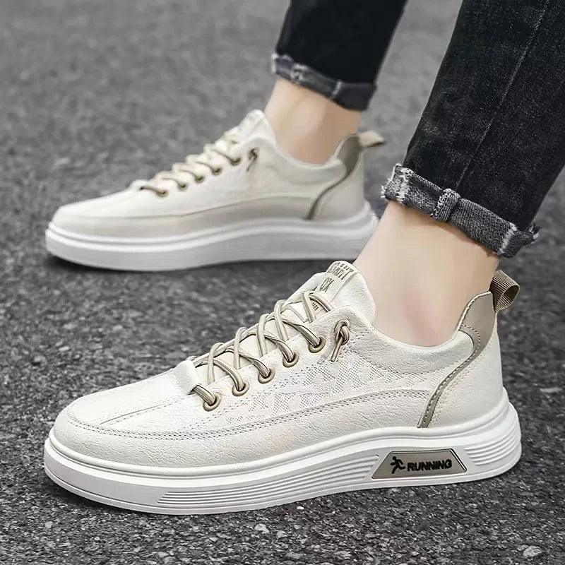 Tênis Casual Masculino de Couro PU com Conforto e Estilo