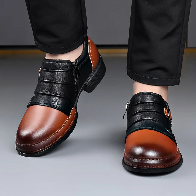 Bota Masculina de Couro com Zíper Ravencroft