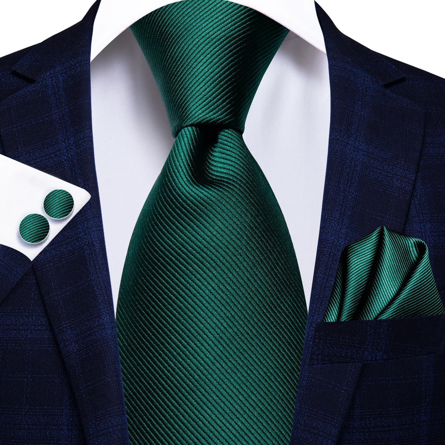 Gravata Masculina Verde para Casamento com Acessórios