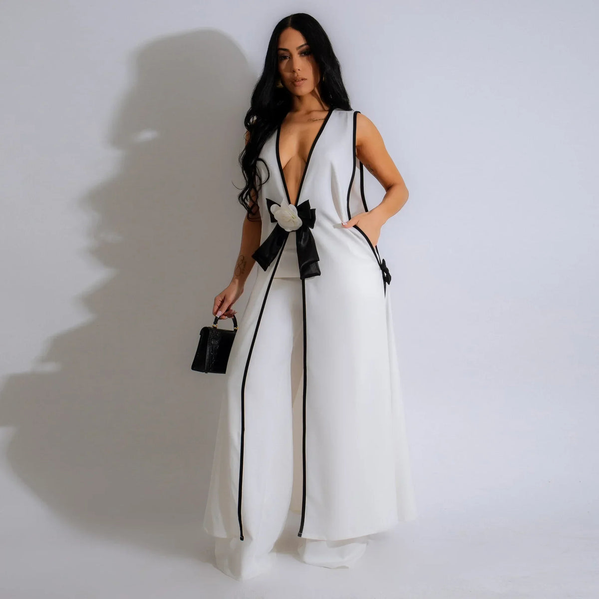 Conjunto Feminino Colete e Calça Ampla Avellora