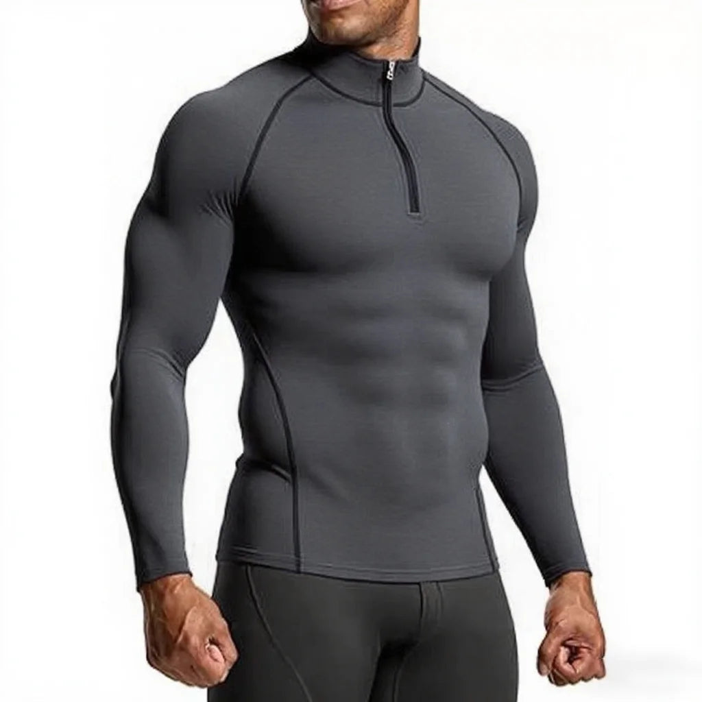 Camisa Masculina Manga Longa de Treino Compressão e Respirável