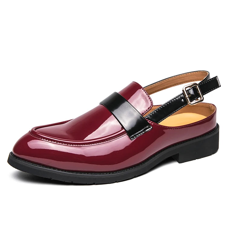 Sapato Masculino Mule Social Couro Envernizado by Loja Bruna Modas