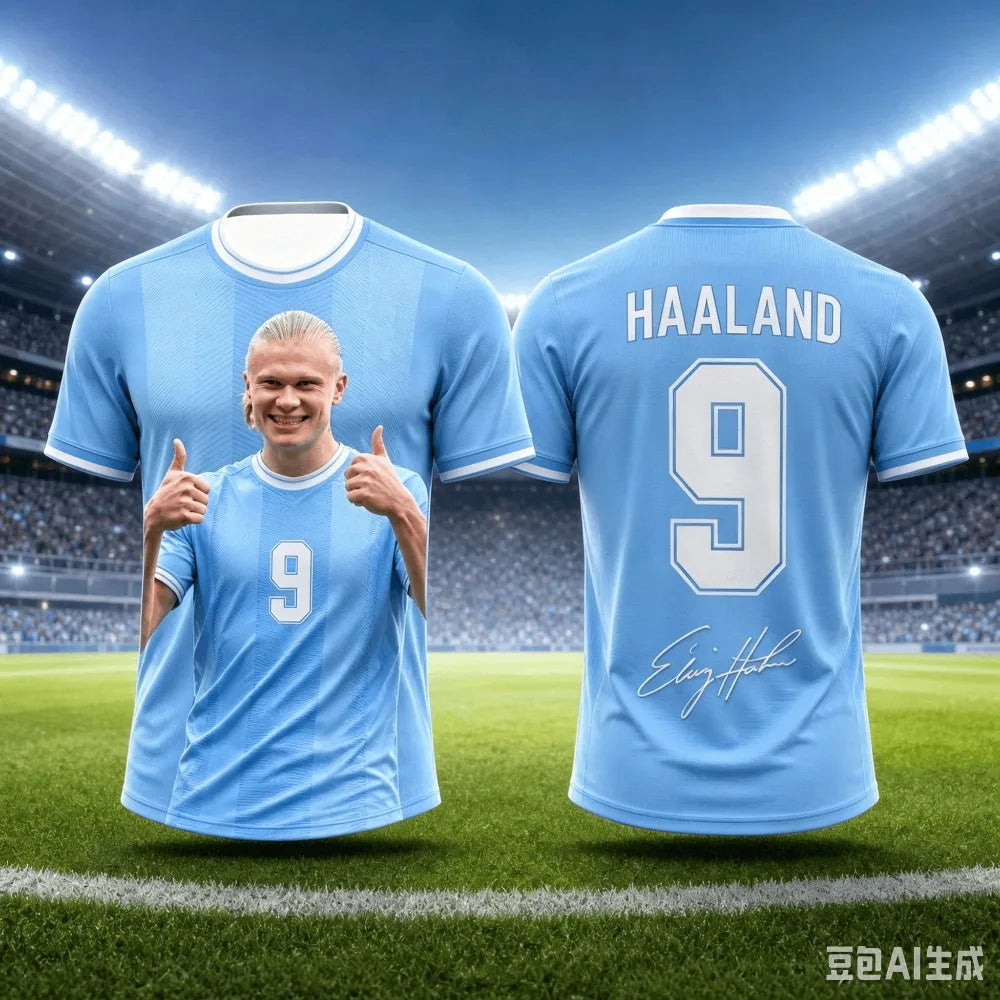 Camisa Masculina T-Shirt com Estampa 3D Halaand