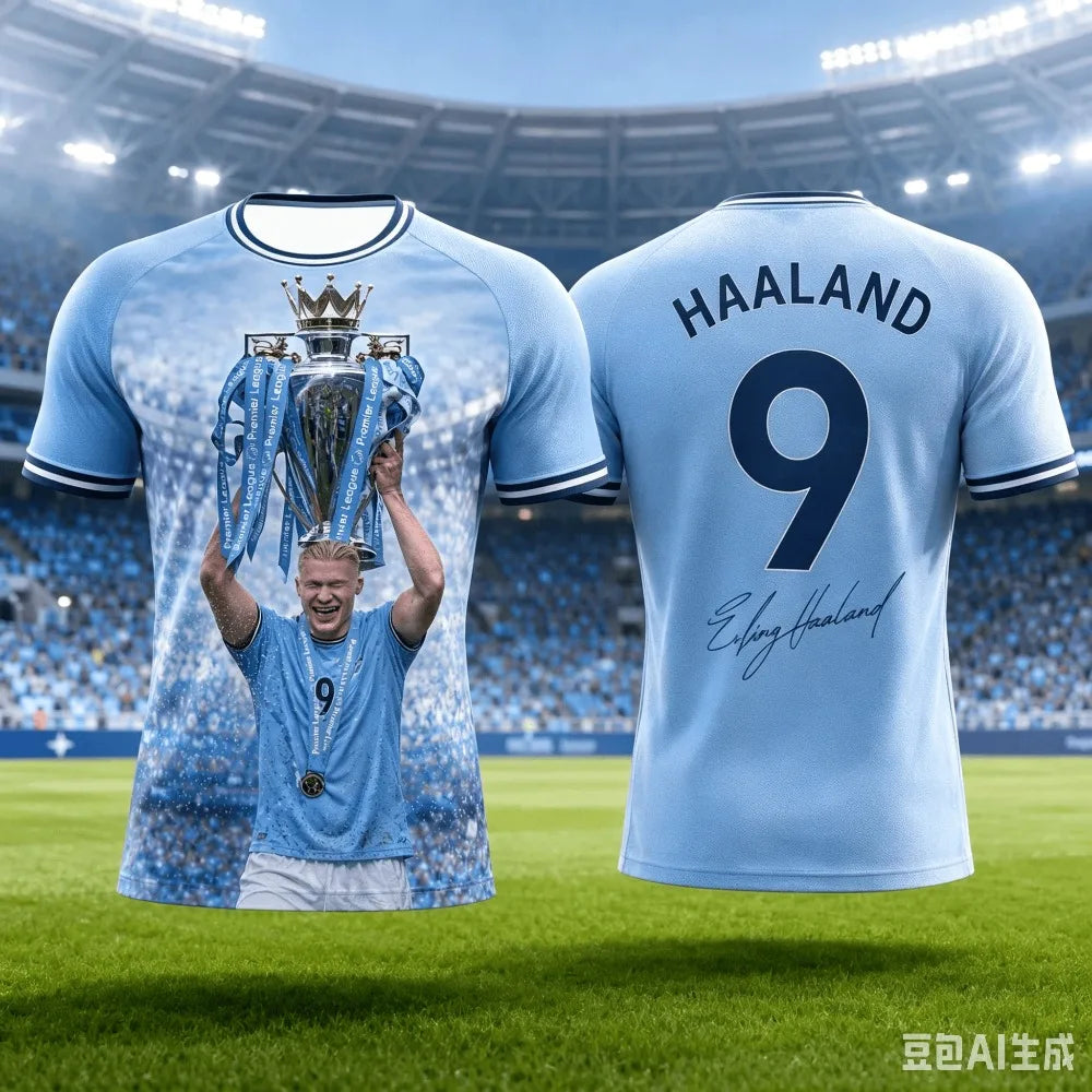 Camisa Masculina T-Shirt com Estampa 3D Halaand