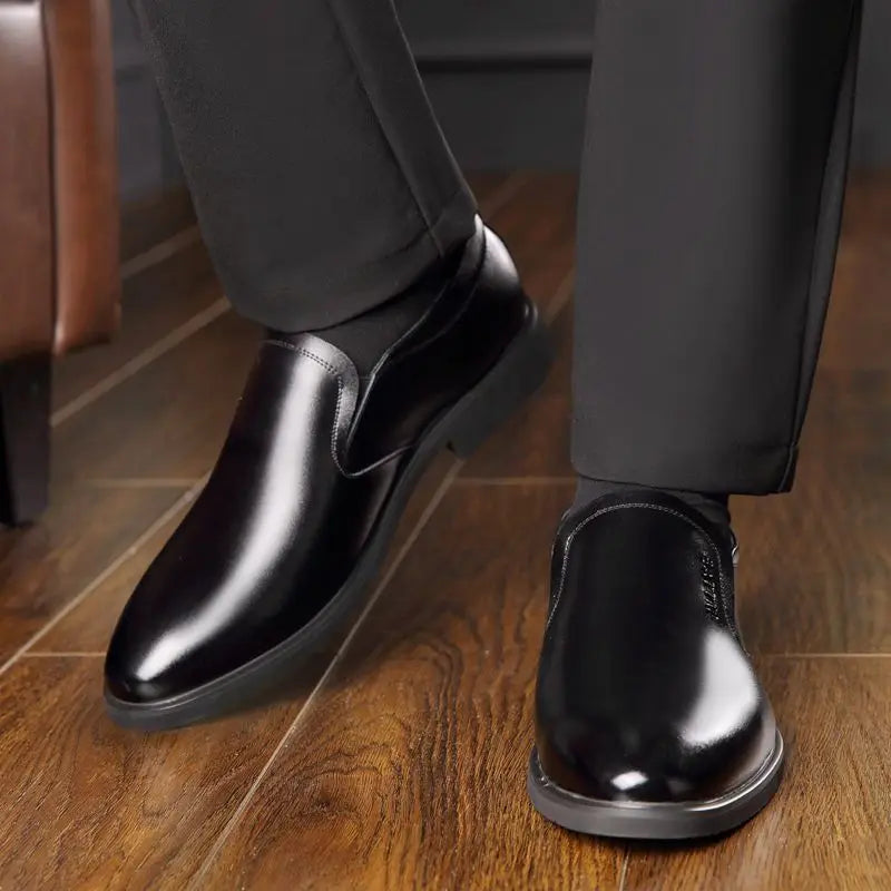 Sapato Masculino Casual Preto de Couro Genuíno