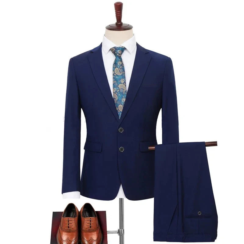 Terno Masculino Clássico Plus Size - Blazer e Calça