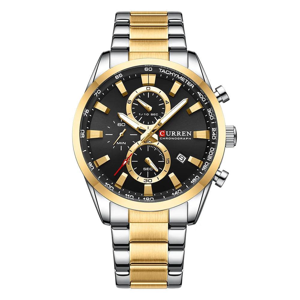 Relógio Masculino de Aço Inoxidável ChronoForce SteelX