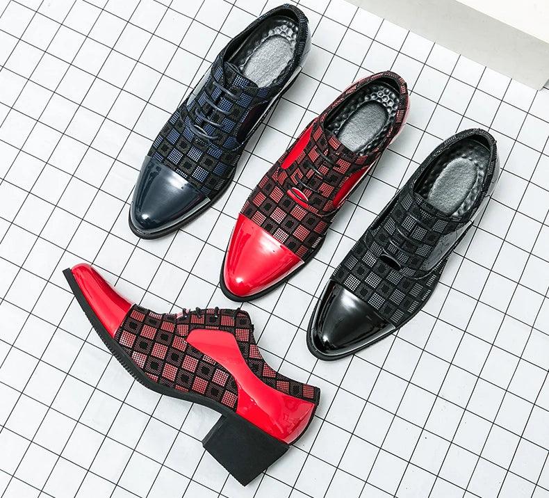 Sapato Masculino Social Xadrez Pontiagudo