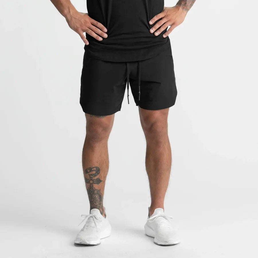 Short de Corrida Masculinos Tecido Leve Secagem Rápida