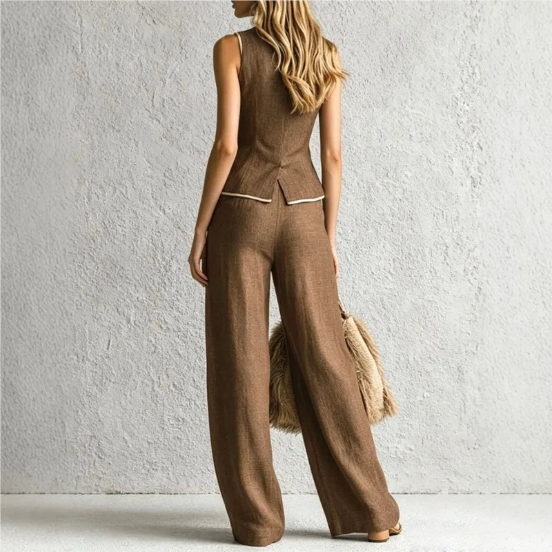 Conjunto Feminino Blusa e Calça Vesperia