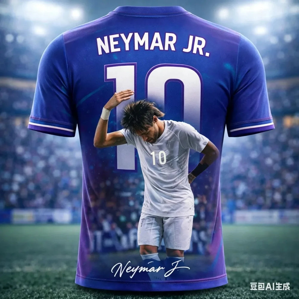 Camisa Masculina Esportiva Estampa 3D Neymar JR