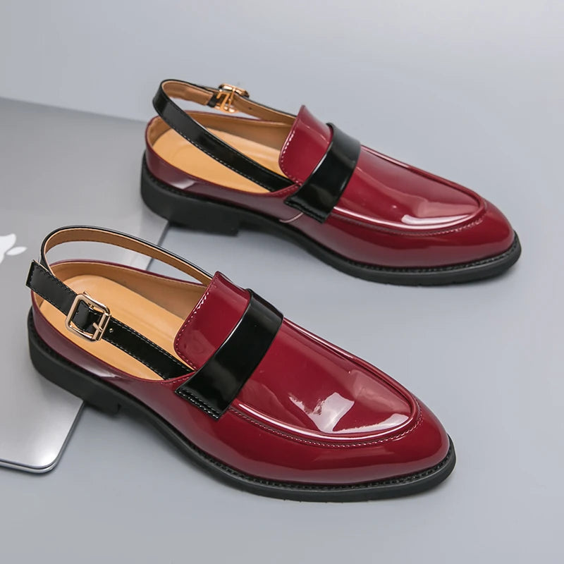 Sapato Masculino Mule Social Couro Envernizado by Loja Bruna Modas