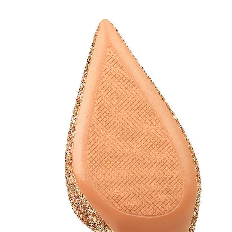 Scarpin Feminino Zafira de Bico Fino com Paetês